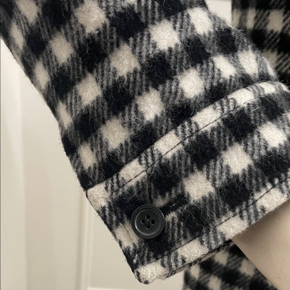 Talbots black and white gingham or plaid  jacket size 10 - Picture 3 of 7